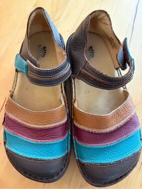 Multi-Color Leather Mary Jane Shoes